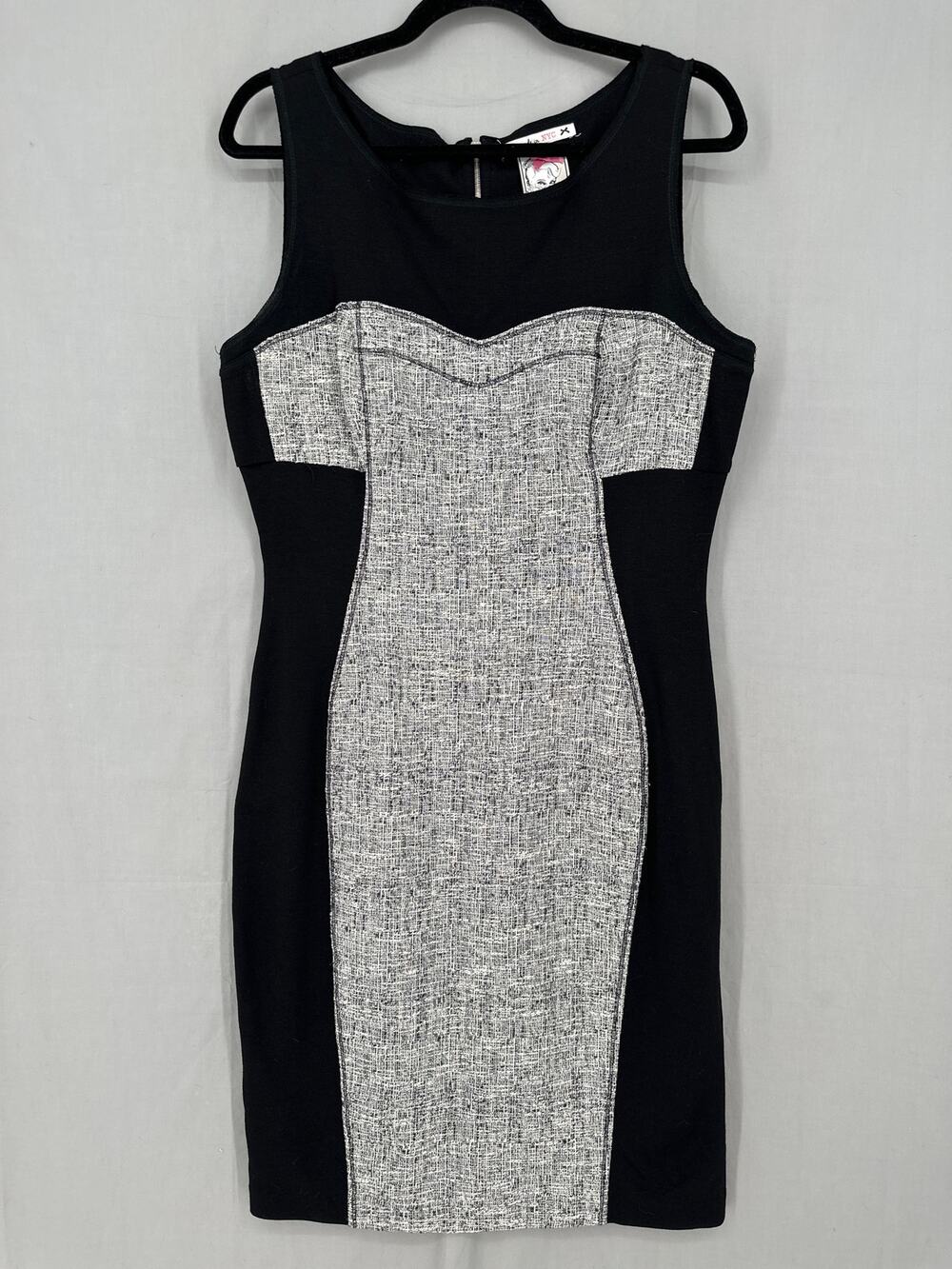 Yoana Baraschi Anthropologie Dress 12 Black Knee Length Retro Rockabilly Stretch